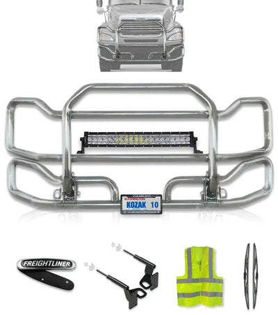 Front Grille Guard Large Chrome Freightliner Columbia