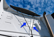 Roof Wind Deflector Fairing Cab Extender Support Rods Set 2018-2024 Volvo VNL