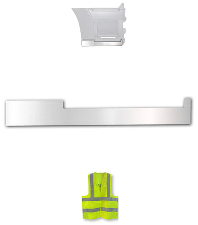 Stripe Chrome Trim for Rear Step Fairing Panel 33" (85 cm) Passenger Side (14R) 2004-2017 Volvo VNL