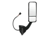 Kozak Replacement Chrome Heated Door Side Mirror Right Passenger Side for Freightliner Cascadia 2008-2017 PLUS Freightliner Logo Emblem, Kozak Vest and 2x 22 inch Windshield Wipers included