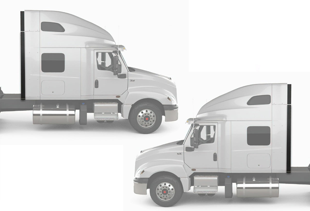 Cab Trim Moldings, Roof Extensions and Lower Fairing Extensions Set International LT625