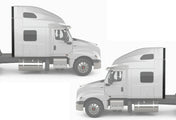 Cab Trim Moldings, Roof Extensions and Lower Fairing Extensions Set International LT625