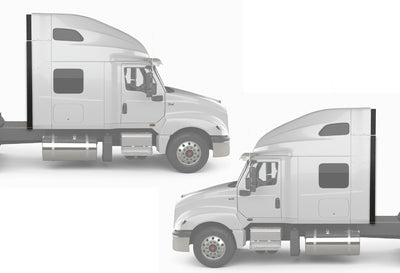 Cab Trim Moldings, Roof Extensions and Lower Fairing Extensions Set International LT625
