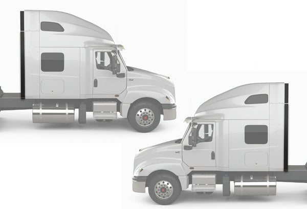 Cab Trim Moldings, Roof Extensions and Lower Fairing Extensions Set International LT625