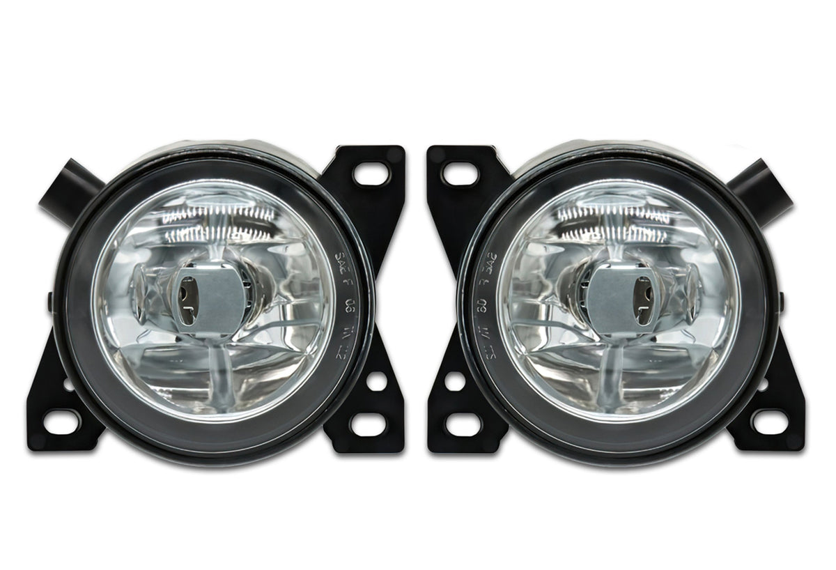 Fog Light Bezels Chrome w/ Built-in Light Strip & Fog Lights Set Kenworth T660