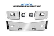 Bumper Set w/ Fog Holes Plastic Chrome + Fog Lights 2013-2021 Peterbilt 579