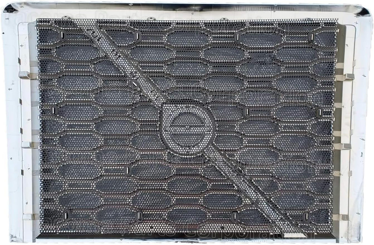 Chrome Grille with Bug Screen & Surround Bug Shield Deflector 2018-2024 Volvo VNL