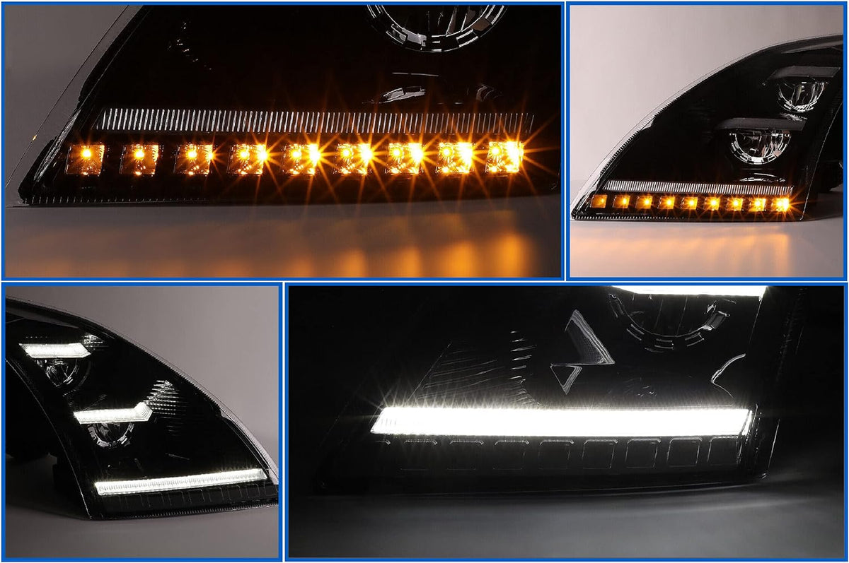 Headlight LED DRL Black Passenger 2018+ Volvo VNL VNR