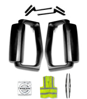 Side View Door Mirrors Power Heated Black Set Volvo 2004+ VNL VNM VNX