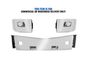 Bumper Complete Set No Fog Hole Chrome Plastic 2013-2021 Peterbilt 579