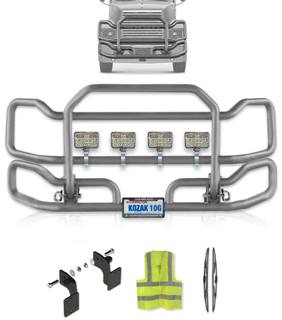 Front Grey Grille Guard Large 1999-2003 Mack CH Set-Back