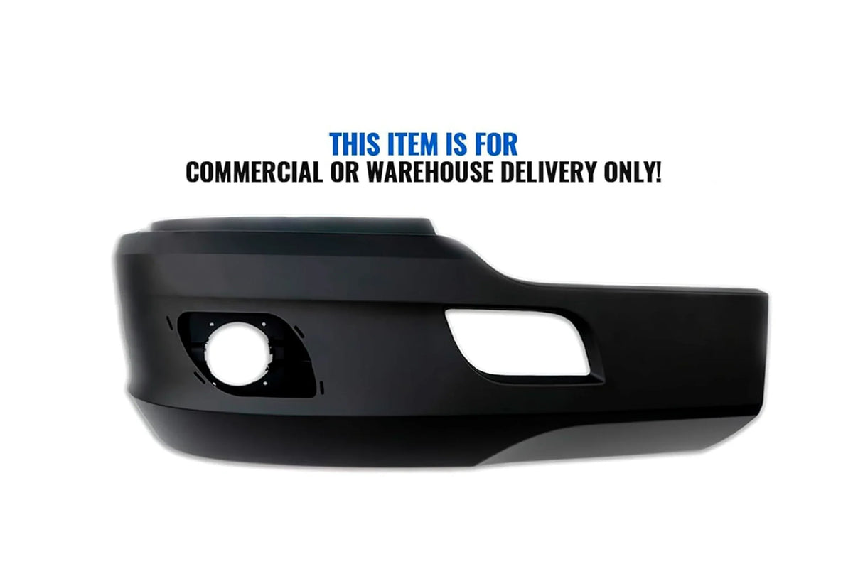 Bumper Corner With Fog Hole Plastic Black Passenger Kenworth T680