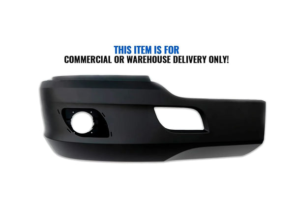 Bumper Corner With Fog Hole Plastic Black Passenger Kenworth T680