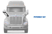 Hood Mirror Chrome Passenger Peterbilt 587