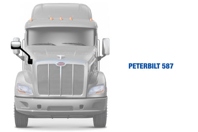 Hood Mirror Chrome Passenger Peterbilt 587