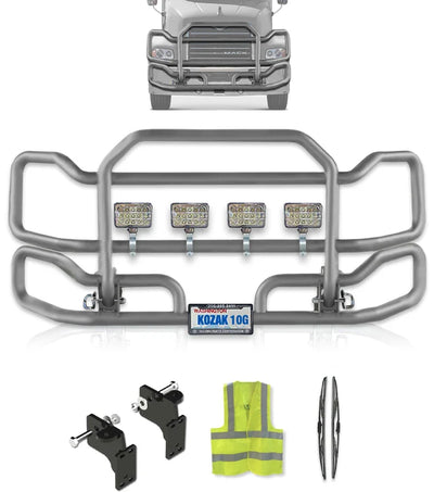 Front Grey Grille Guard Large 2004-2017 Mack CX