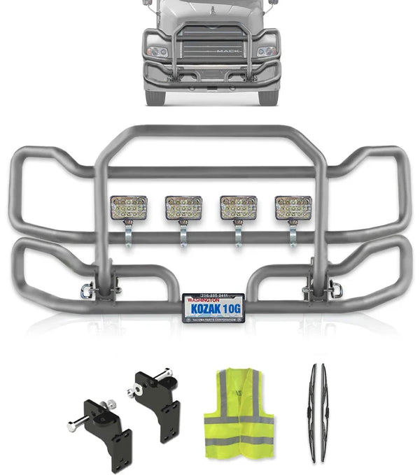 Front Grey Grille Guard Large 2004-2017 Mack CX