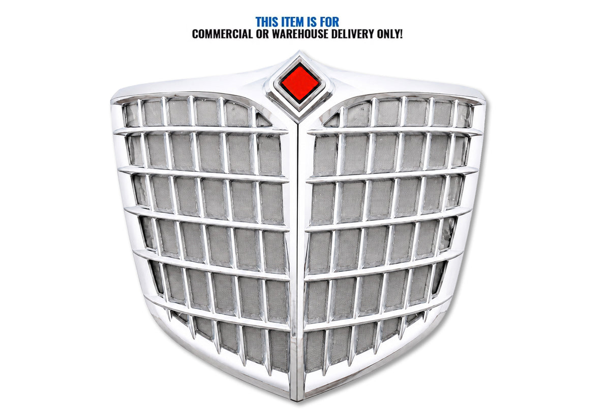 Chrome Grille with Bug Screen Complete Assembly International Lonestar