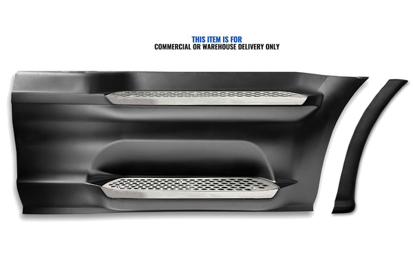 Front Step Side Panel w/Bracket, Upper & Lower Metal Steps, Extension Passenger 2022+ Peterbilt 579