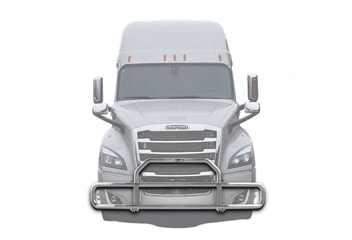 Front Grille Guard with Lights Chrome 2018+ Freightliner Cascadia 126 116