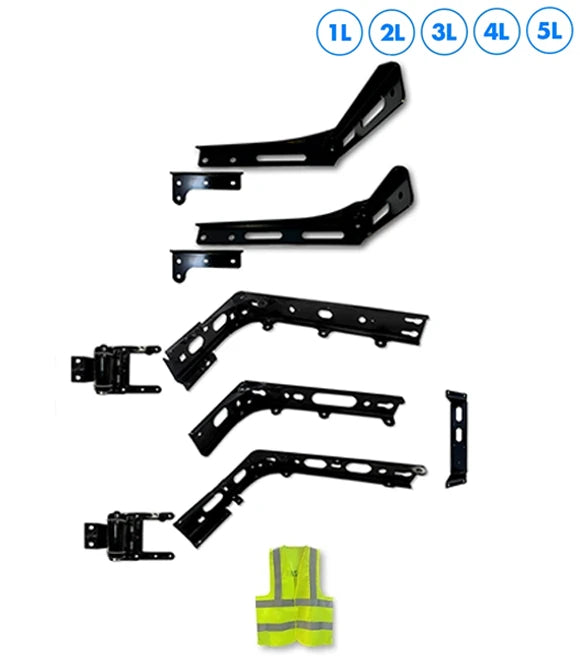 Upper & Lower Cab Fairing Support Brackets with Hinges Full Set Driver 2025 2026 Volvo VNL New
