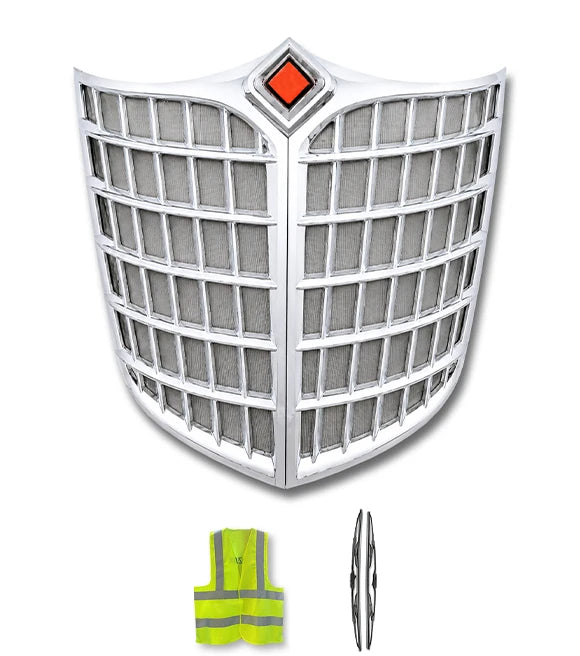 Chrome Grille with Bug Screen Complete Assembly International Lonestar