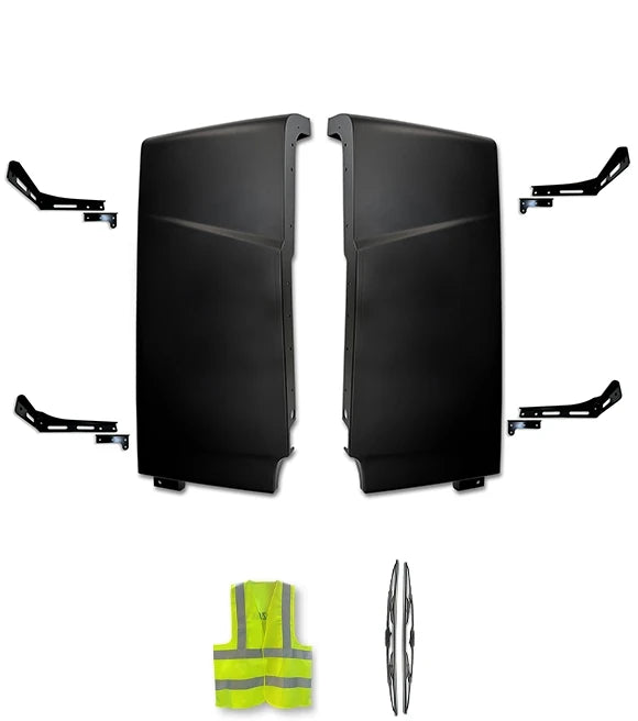 Cabin Fairing Upper Air Deflectors with Brackets Set 2025 2026 Volvo VNL 300 New