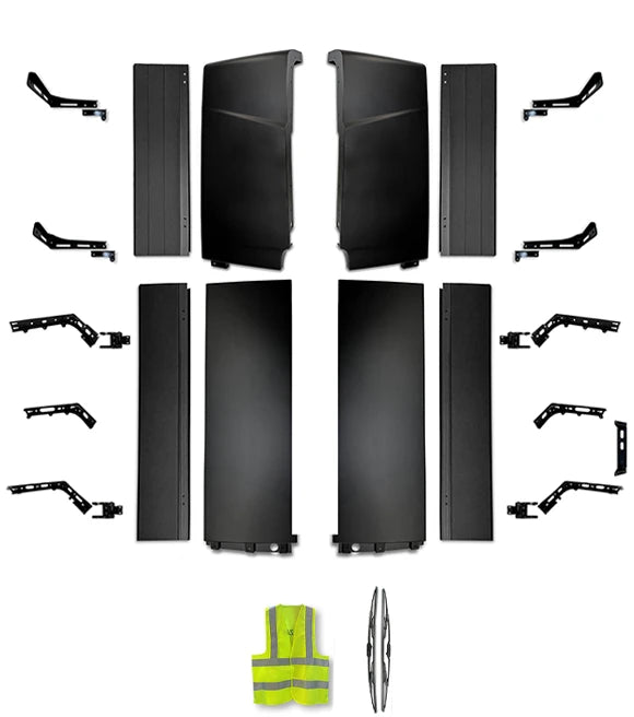 KOZAK Cabin Fairing Upper & Lower Air Deflectors with Extensions & Brackets Set 2025 2026 Volvo VNL New