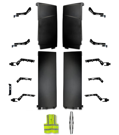 Cabin Fairing Upper and Lower Air Deflectors with Brackets Full Set 2025 2026 Volvo VNL New