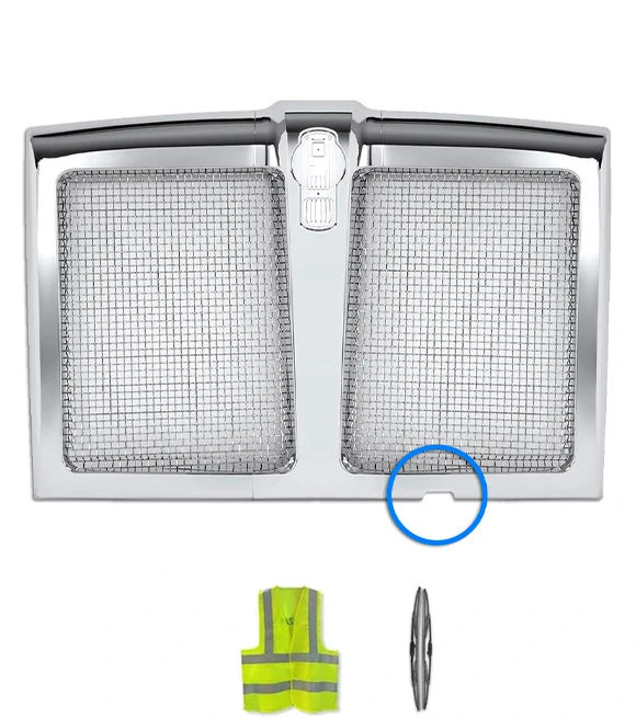 Grille Frame with Bug Screen Plastic MINOR COSMETIC DAMAGE Compatible with Kenworth T880