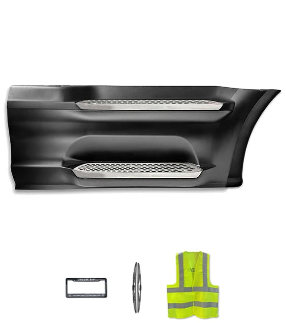 Front Step Side Panel w/Bracket, Upper & Lower Metal Steps, Extension Passenger 2022+ Peterbilt 579