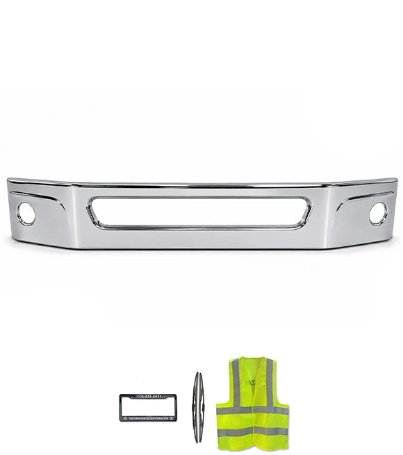 14” Front Bumper Chrome with Fog Light Holes 2021+ Kenworth T380