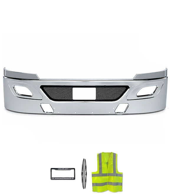 15” Chrome Front Bumper with Fog Light & Radar Holes 2017+ International LT LT625