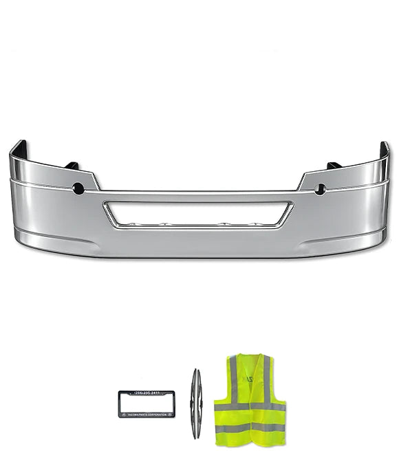 14" Front Bumper Chrome without Fog Light Holes 2018+ Freightliner Cascadia 126
