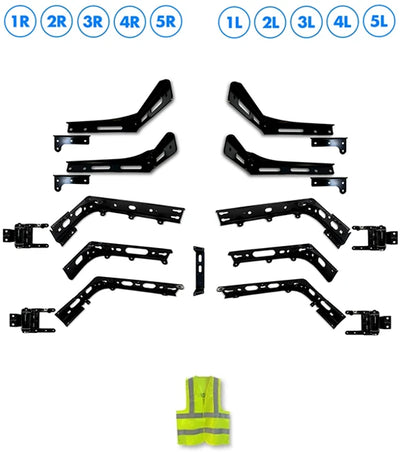 Upper & Lower Cab Fairing Support Brackets with Hinges Full Set 2025 2026 Volvo VNL New