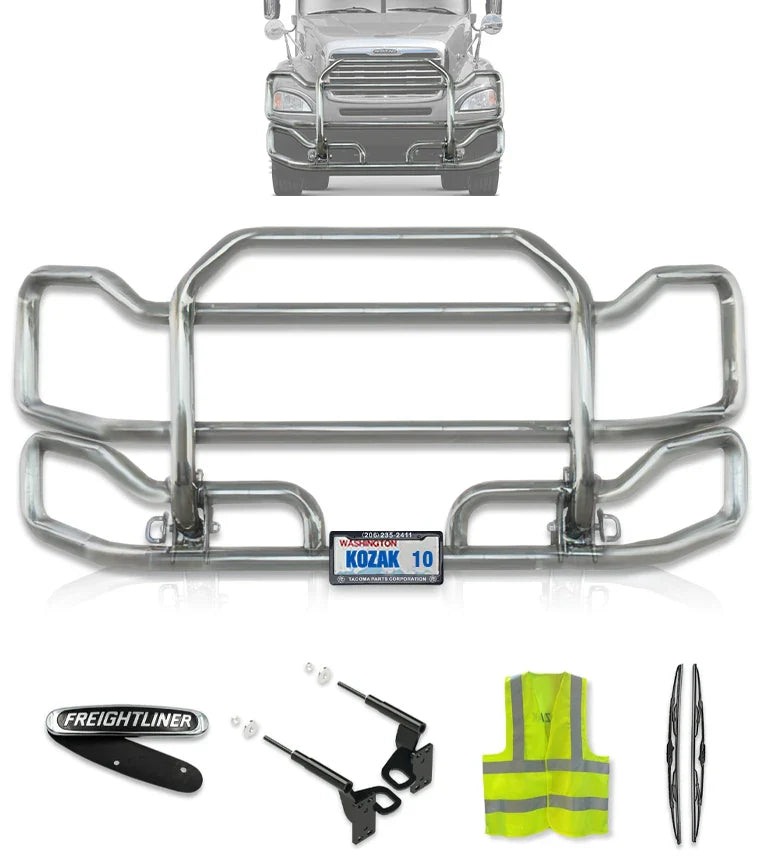 Front Grille Guard Large Chrome Freightliner Columbia