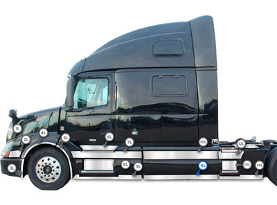 Central Panel Stripe Lower Chrome Trim for Driver Side (11L) 2004-2017 Volvo VNL