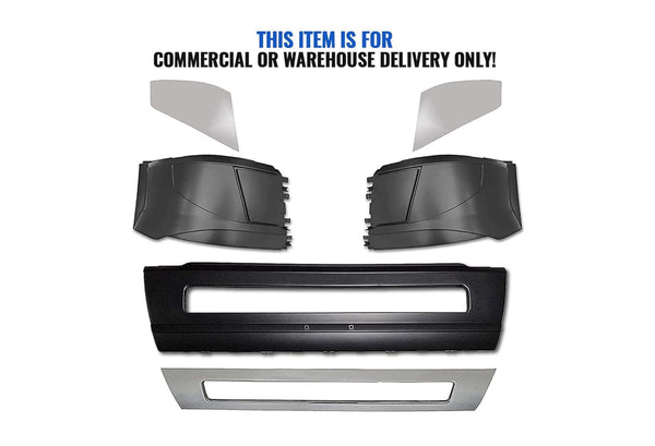 Bumper Plastic No Fog Hole and Chrome Trim Set 2016-2017 Volvo VNL