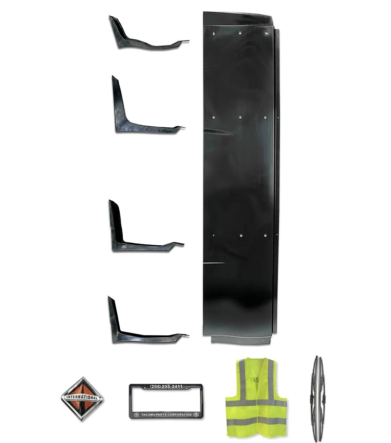 Lower Wind Fairing Cab Extender Plastic w/Brackets Set Driver Side International LT625