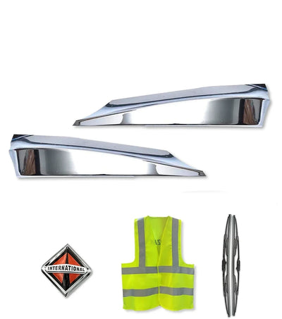 Corners Bumper Plastic Chrome Set 2008+ International Prostar