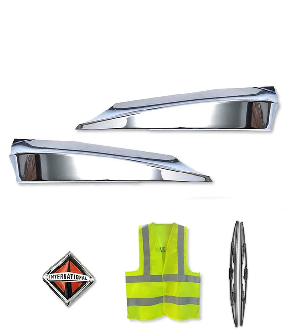 Corners Bumper Plastic Chrome Set 2008+ International Prostar
