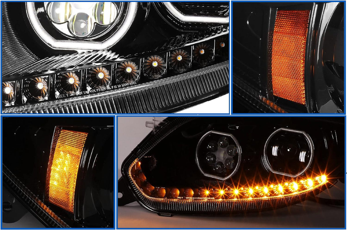 Headlight Led With Turn Signal Black Driver 2018+ International LT LT625