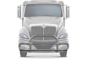 Gray Front Grille Deer Moose Bumper Guard 2008-2017 International ProStar (plastic bumper)