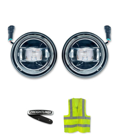 Fogs LED Light Black Set Freightliner Columbia 2000-2015, Century