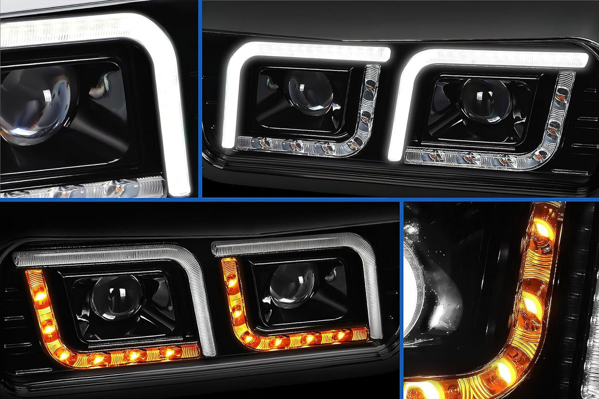 Headlight LED Black Driver Western Star 6900 4900 4800