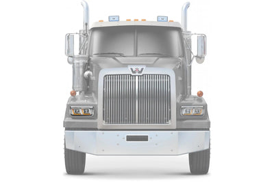 KOZAK LED DRL DUAL Chrome Projector Headlight (Passenger Right Side) for WESTERN STAR 6900 4900 4800 SERIES PLUS Windshield Wipers and Vest