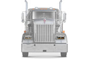 KOZAK LED DRL DUAL Black Projector Headlight (Driver Left Side) for FREIGHTLINER CLASSIC PLUS Logo, Windshield Wipers and Vest