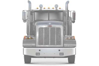 KOZAK LED DRL DUAL Chrome Projector Headlight (Passenger Right Side) for PETERBILT 357 365 378 379 PLUS Logo, Windshield Wipers and Vest