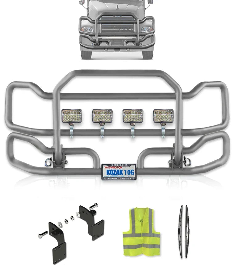 Front Grey Grille Guard Large 1999-2003 Mack CX