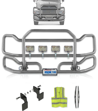 Front Grey Grille Guard Large 1999-2003 Mack CX